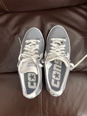 Size 10.5 Converse CONS PL Vulc Pro Suede Men’s Shoe Gray/white